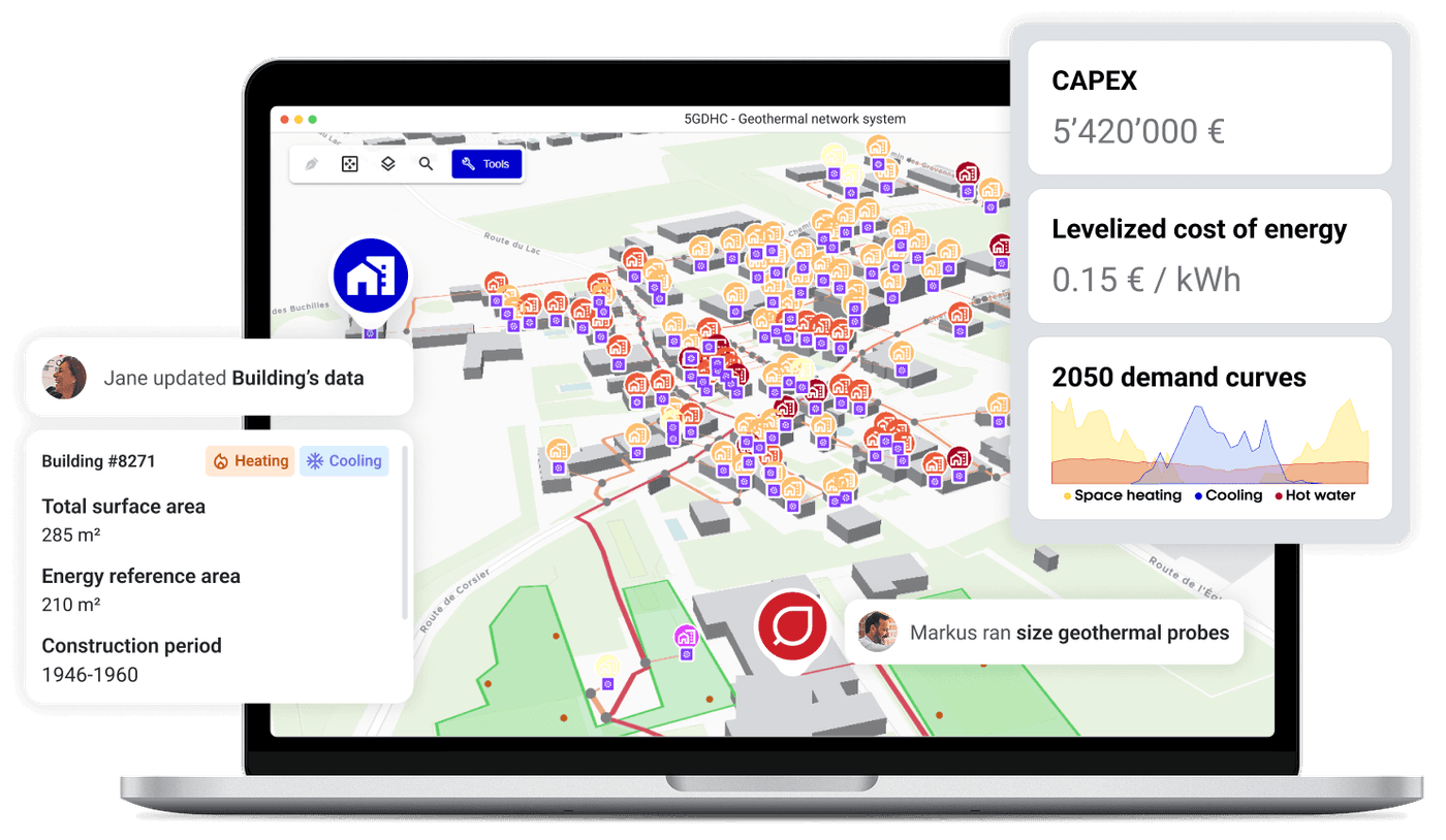 Software Planeto per la progettazione di reti di teleriscaldamento e teleraffrescamento