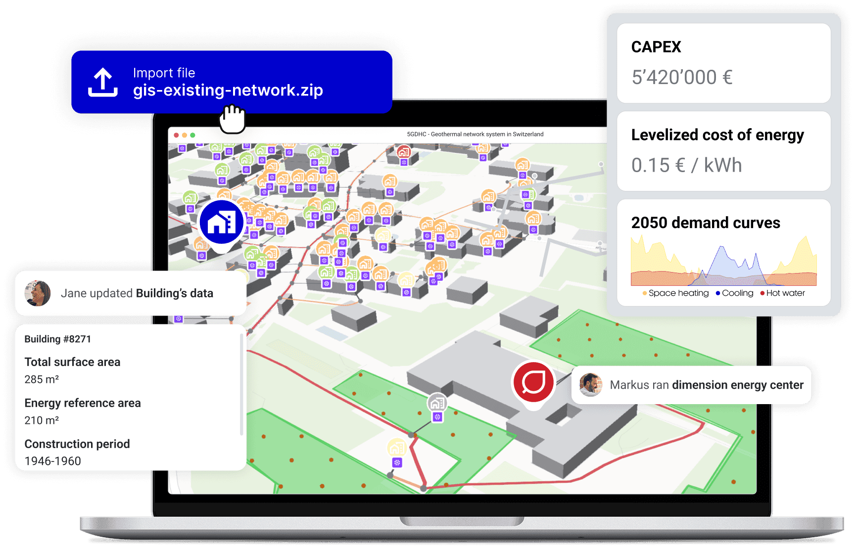 Logiciel de chauffage et climatisation urbains